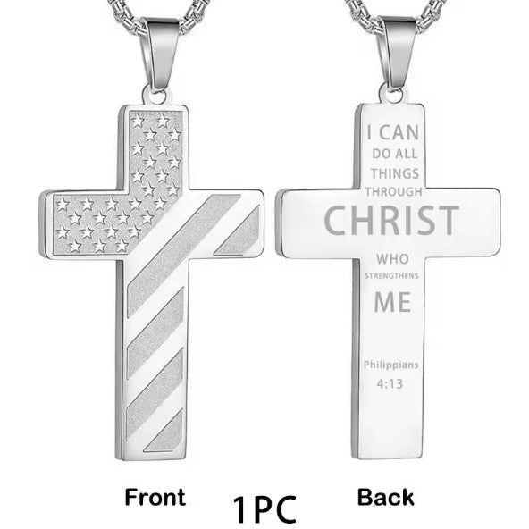 Vowryn Patriot Faith Cross Necklace