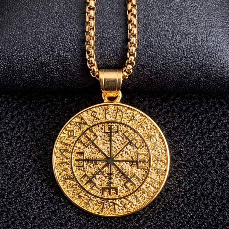 Vowryn Gilded North Vegvisir Necklace