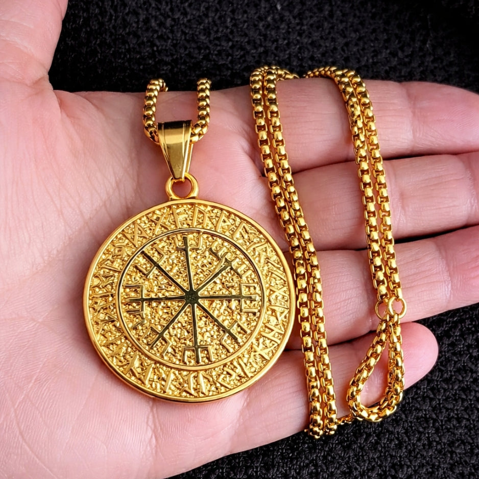 Vowryn Gilded North Vegvisir Necklace