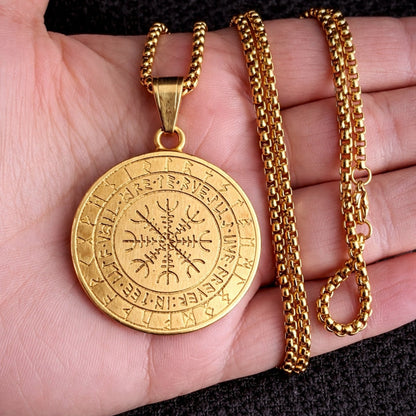 Vowryn Gilded North Vegvisir Necklace