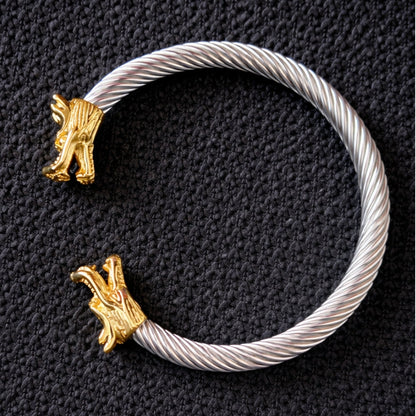 Vowryn Twin Drake Dragon Cuff