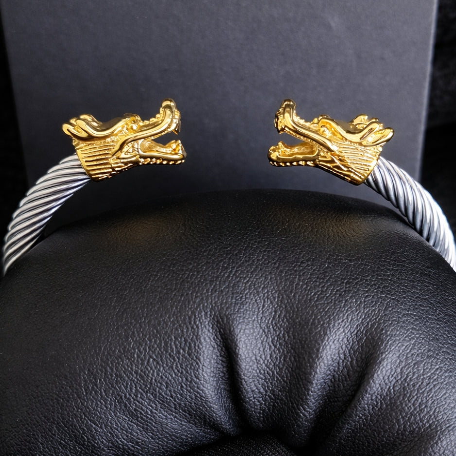 Vowryn Twin Drake Dragon Cuff