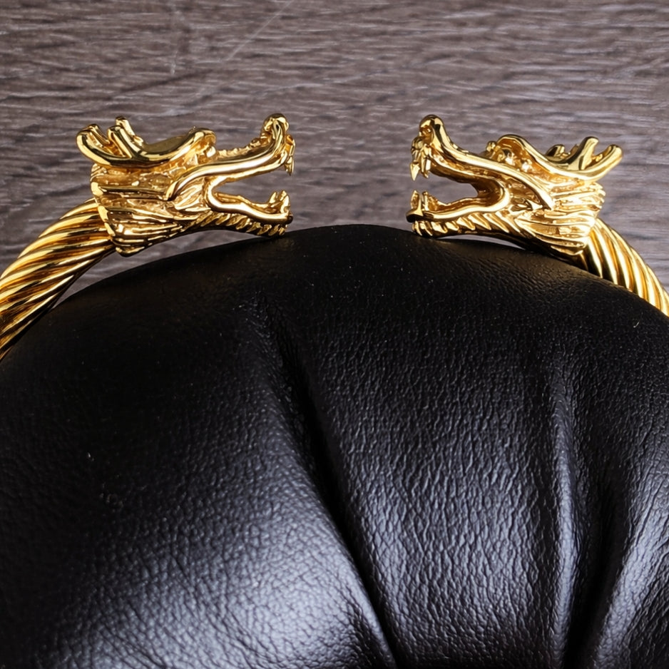 Vowryn Twin Drake Dragon Cuff