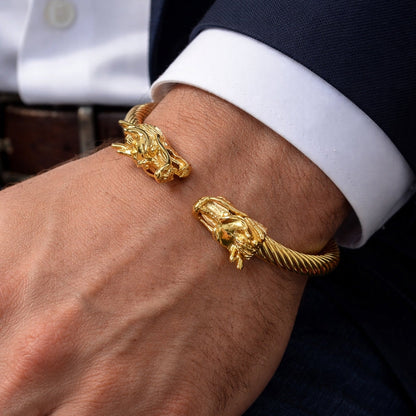 Vowryn Twin Drake Dragon Cuff