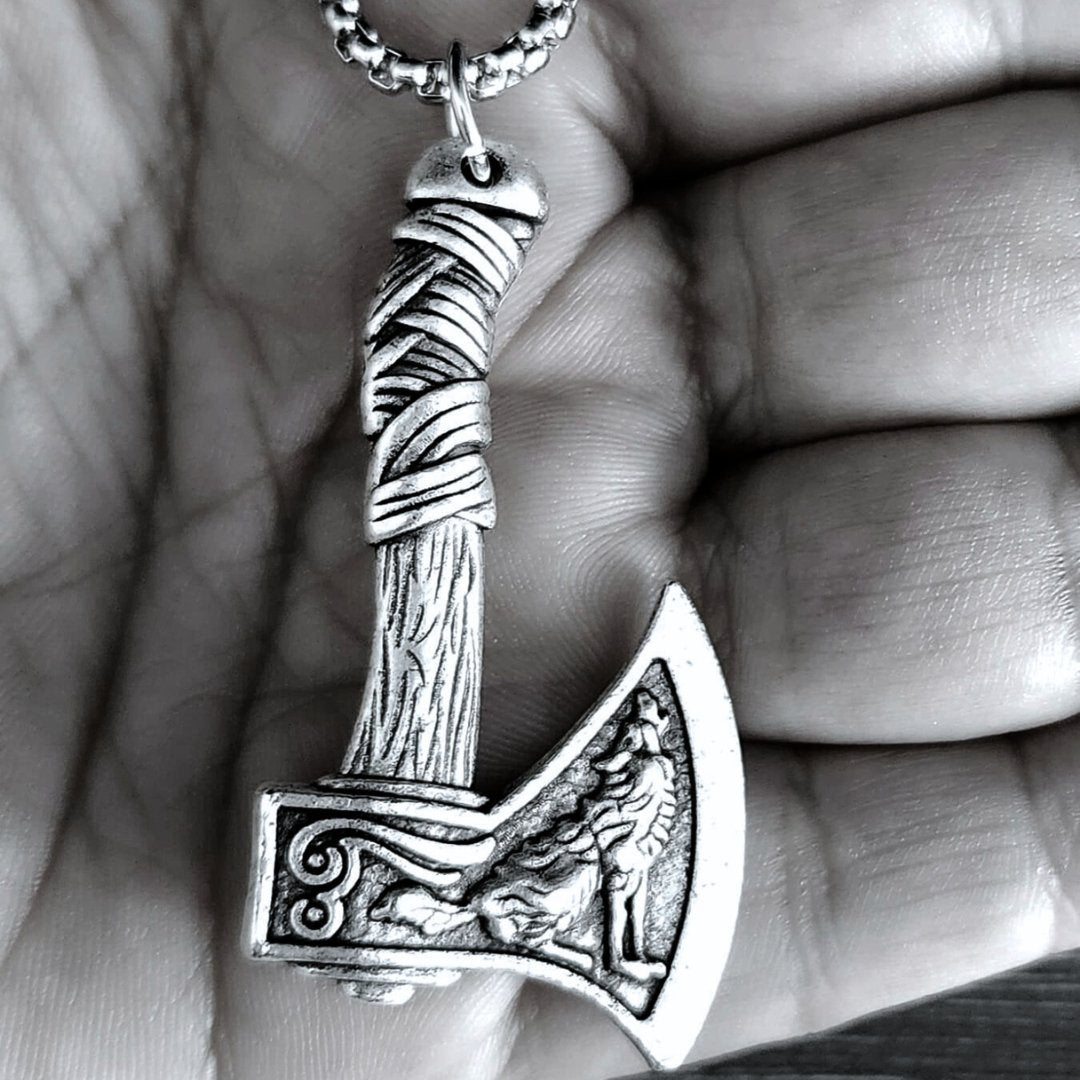 Vowryn Skeggox Viking Axe Necklace
