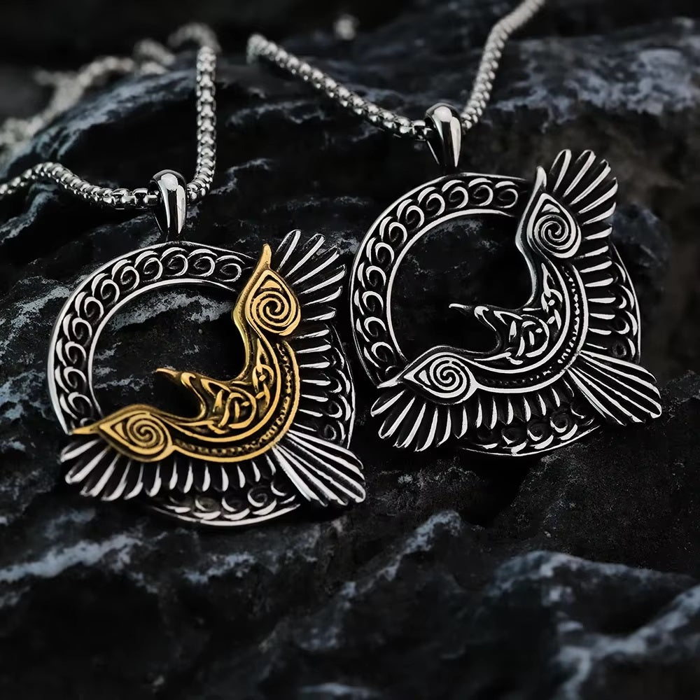 Vowryn Thoughtwing Odin Raven Necklace