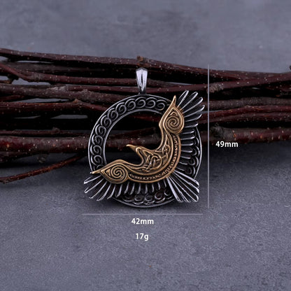 Vowryn Thoughtwing Odin Raven Necklace