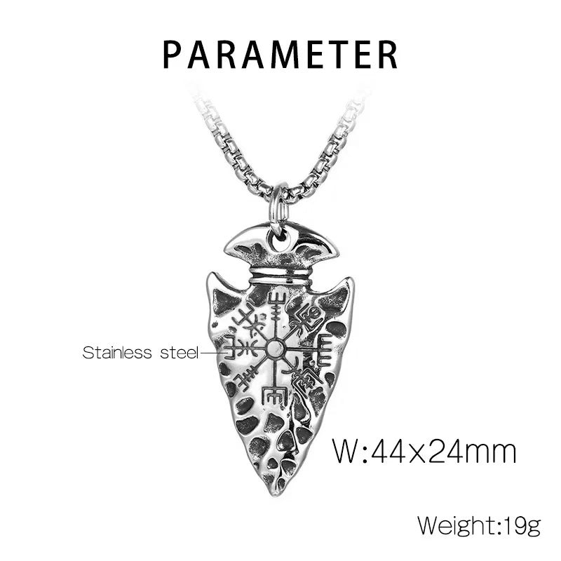 Vowryn Wayfinder Vegvisir Arrowhead Necklace