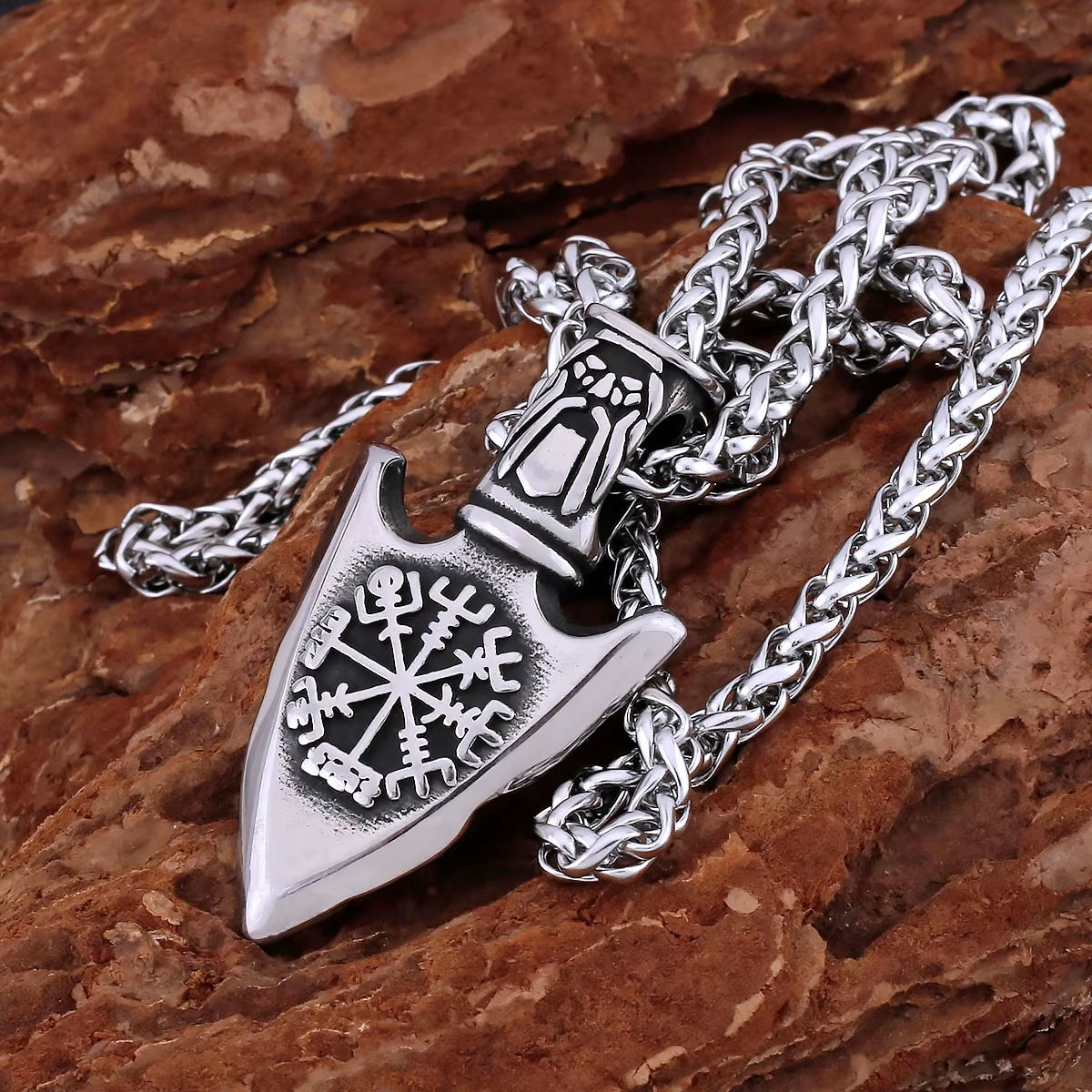Vowryn Runepath Viking Arrow Necklace