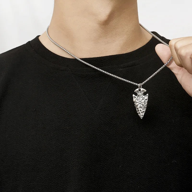 Vowryn Wayfinder Vegvisir Arrowhead Necklace