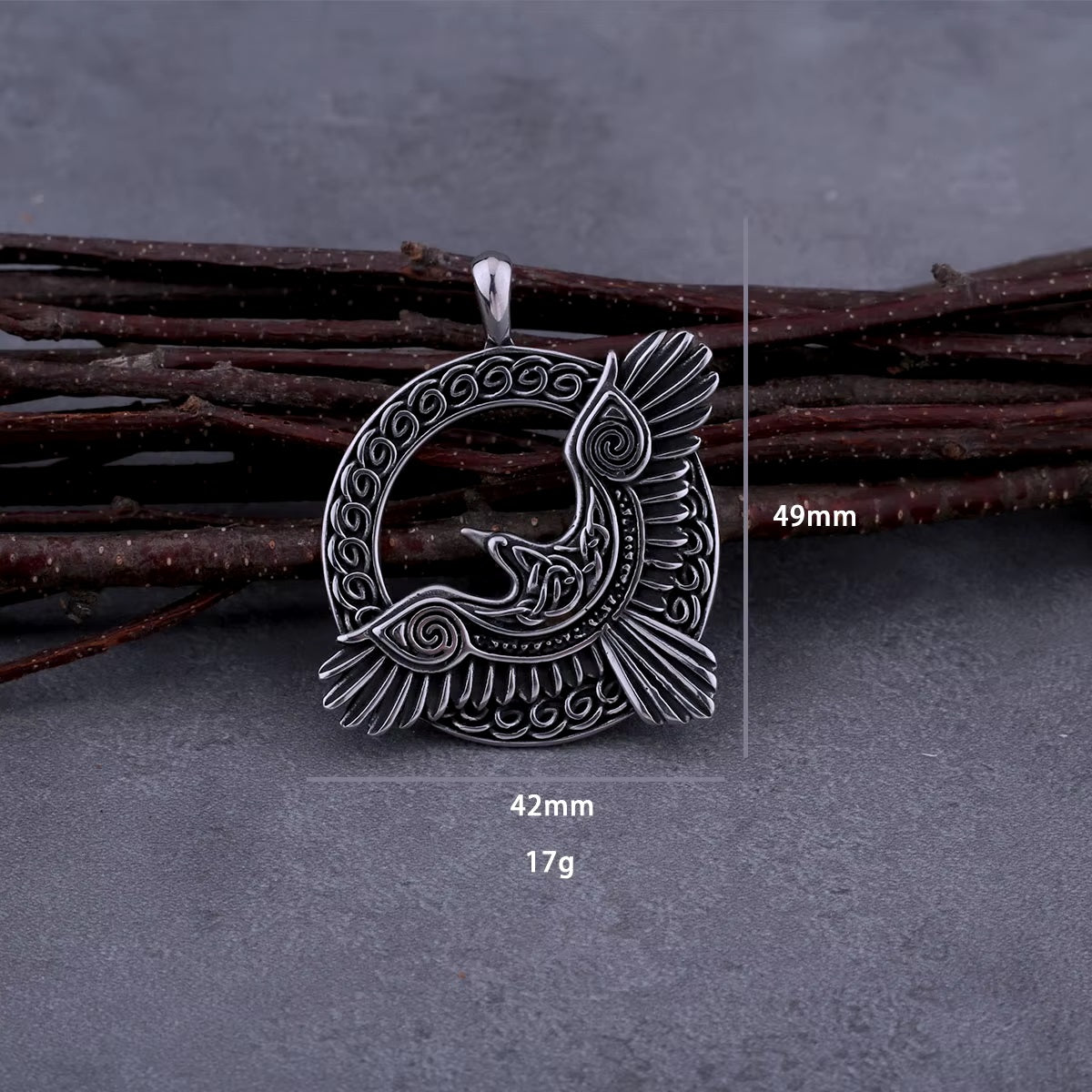 Vowryn Thoughtwing Odin Raven Necklace