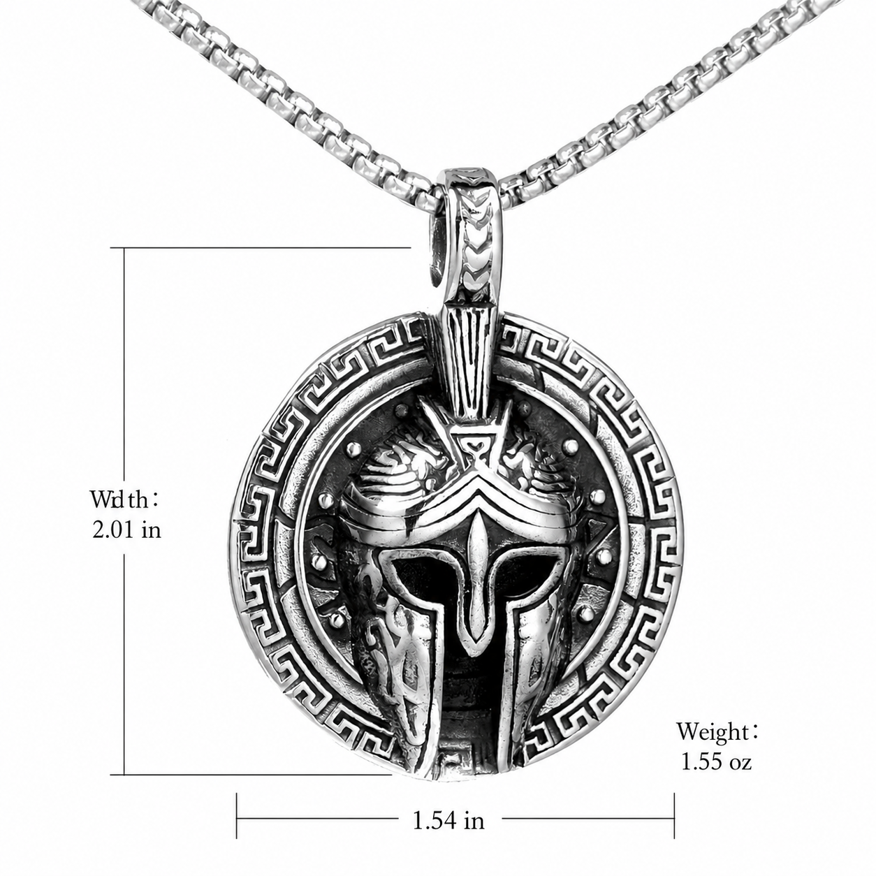 Vowryn Spartan Oath Helmet Necklace