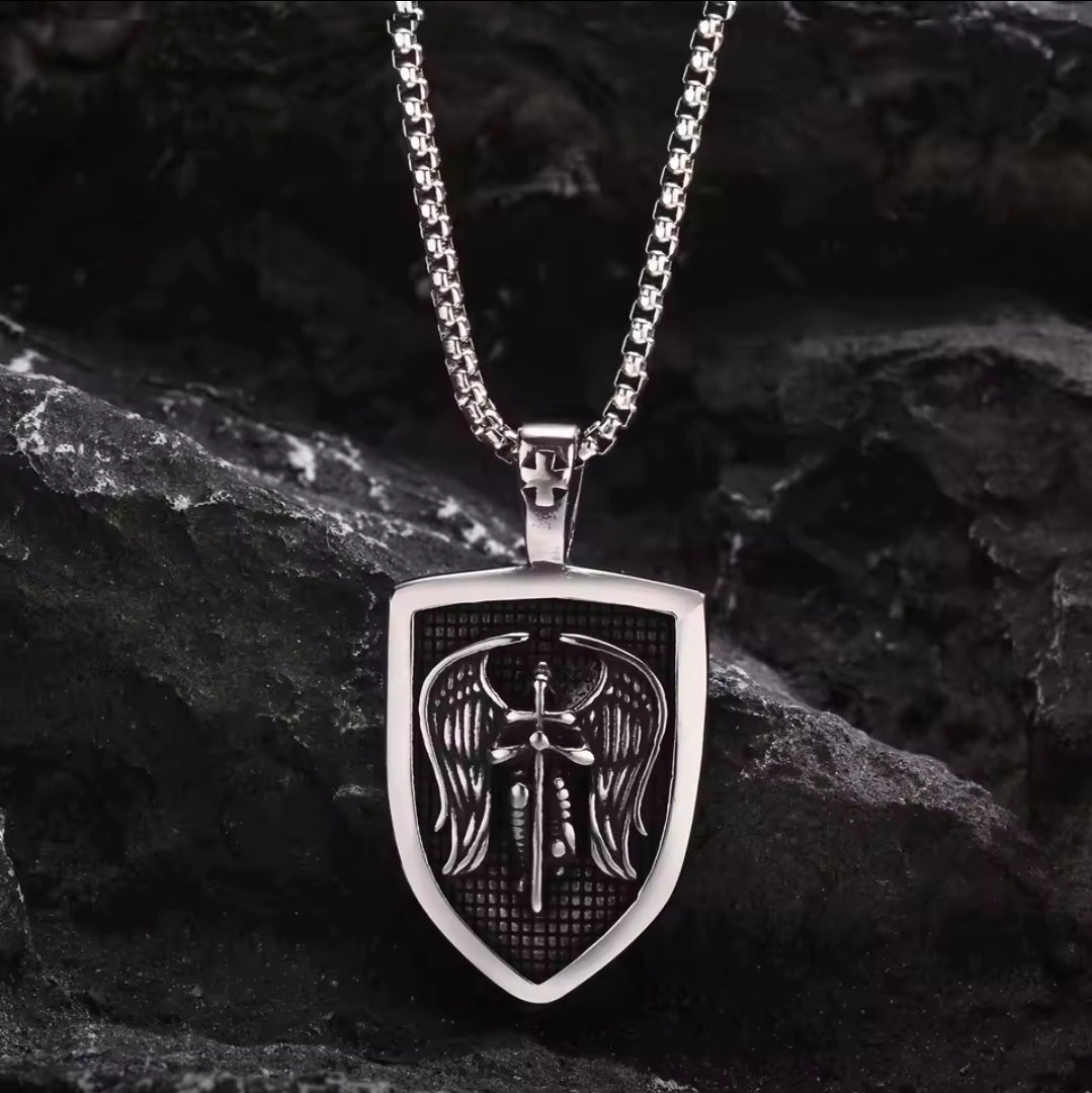 Vowryn Seraph Sword & Wings Necklace