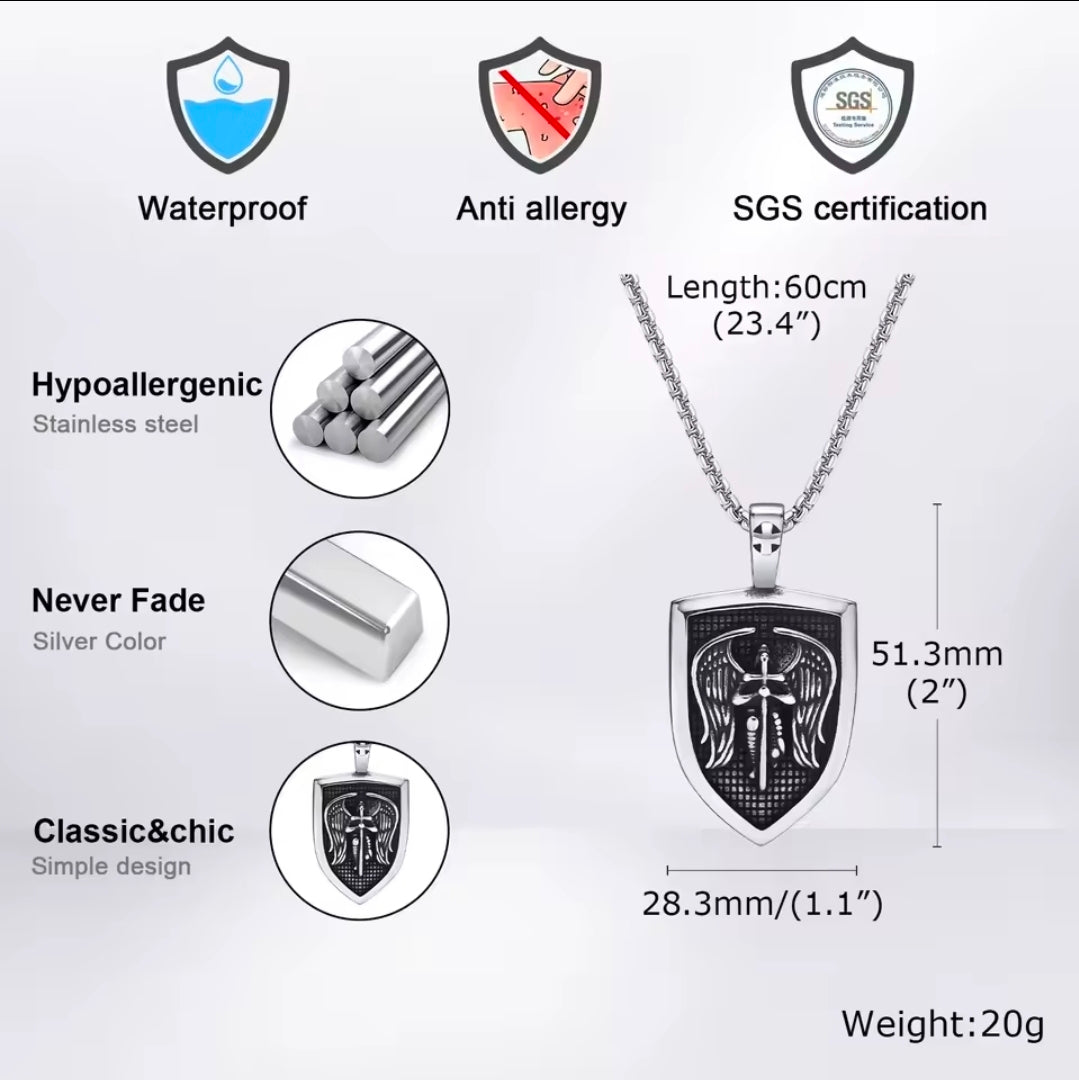 Vowryn Seraph Sword & Wings Necklace