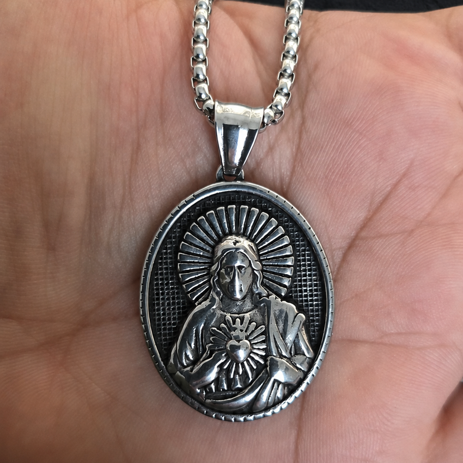Vowryn Sacred Flame Jesus Medallion