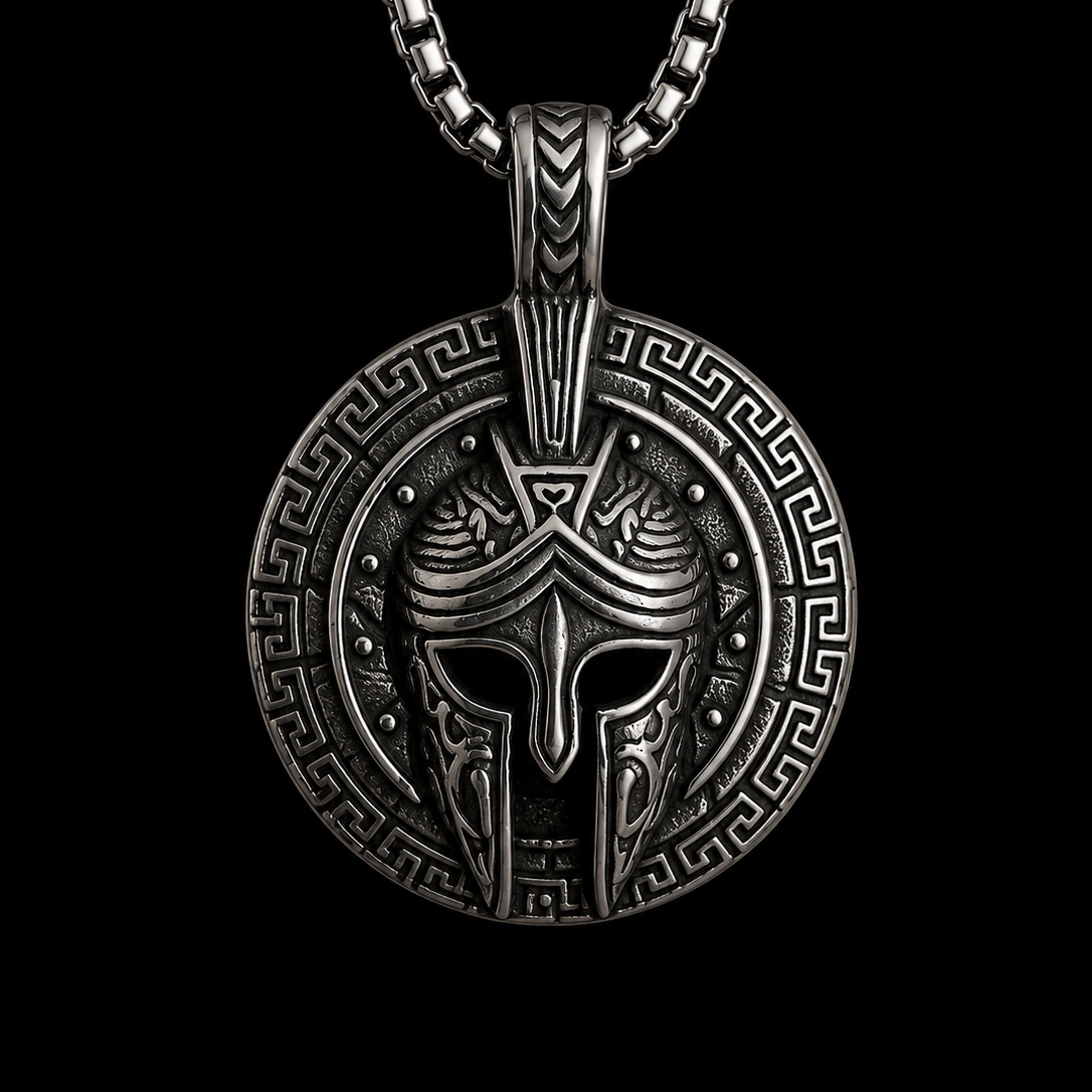 Vowryn Spartan Oath Helmet Necklace