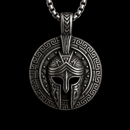 Vowryn Spartan Oath Helmet Necklace